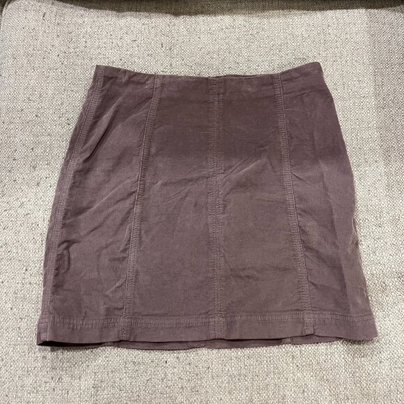 Free People Dresses & Skirts - Free People Womens Size 8 Brown Corduroy Mini Ribbed Skirt